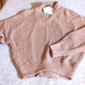 Open back sweater tan